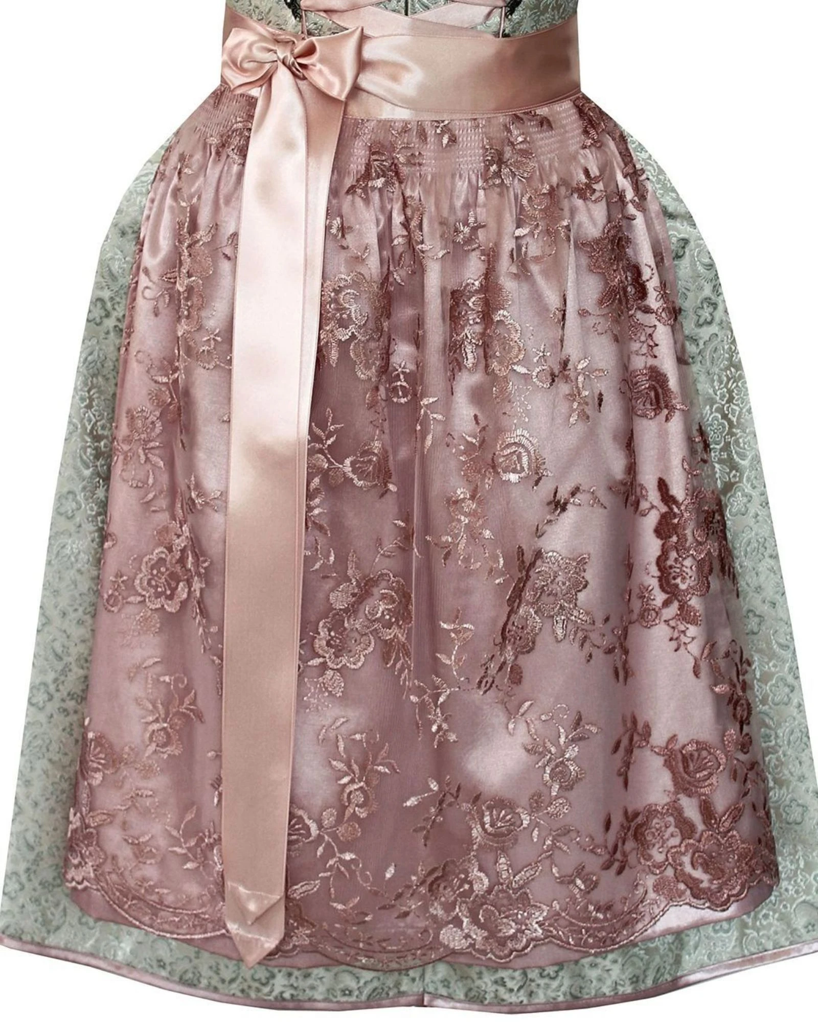 Alpenmärchen Dirndl midi met kanten schort traditionele jurk – Maat 42 ALM938 – photo 3